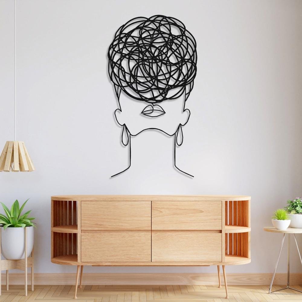 Overthinking Woman Metal Wall Art