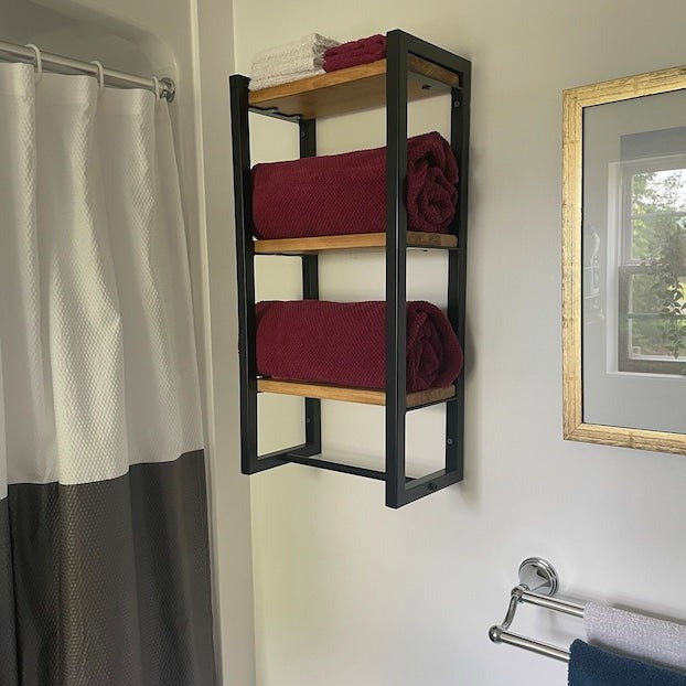 2-Tier Bathroom Shelf, Storage for Towel and Blanket-Towel Rack-Vita Home