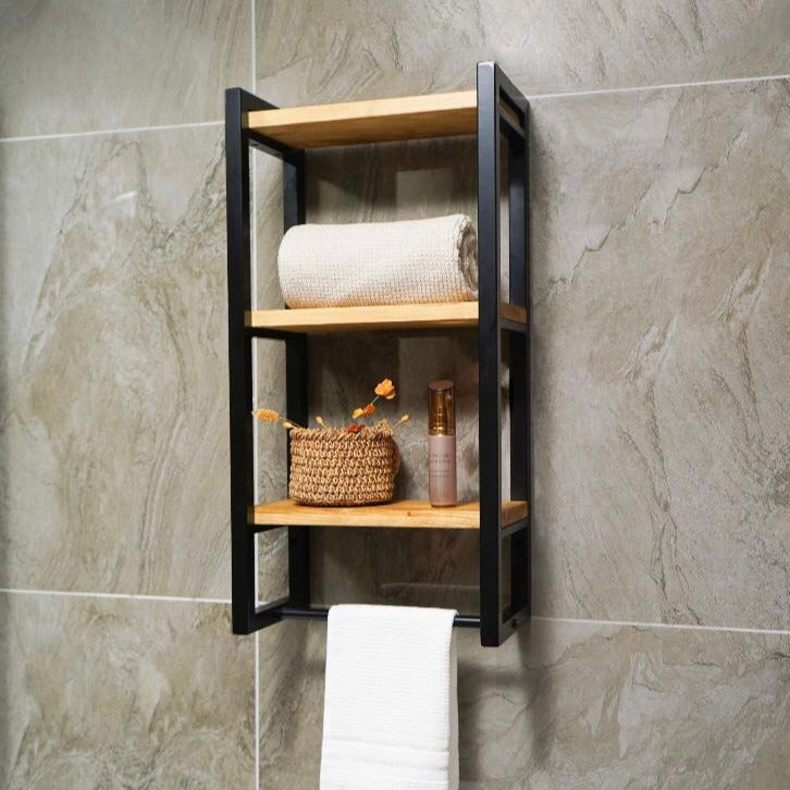 3-shelf-bath-towel-holder-bathroom-organizer home storage