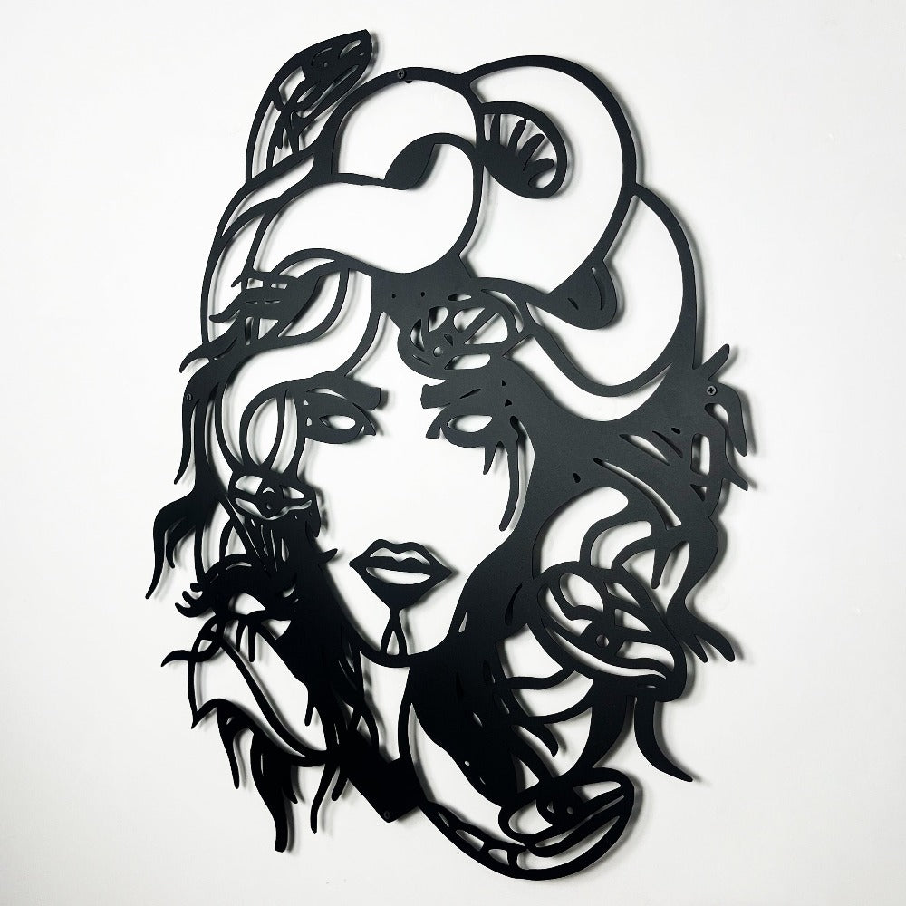 medusa metal wall art