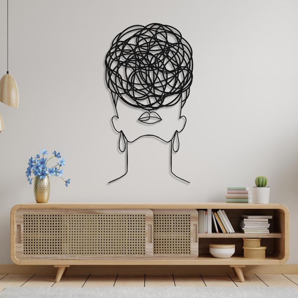 Overthinking Woman Metal Wall Art