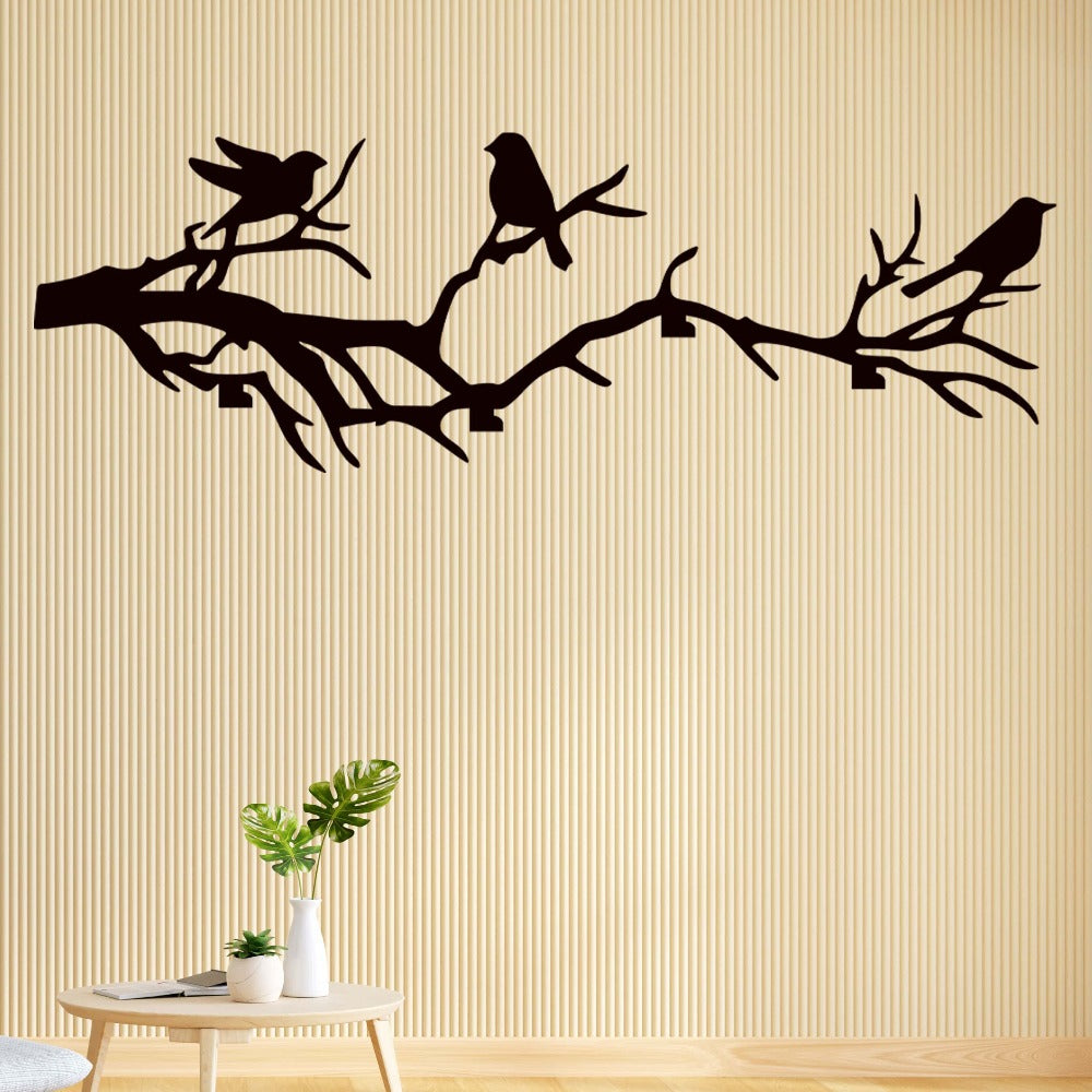 Birds on Tree Branch Coat Rack minimalist design