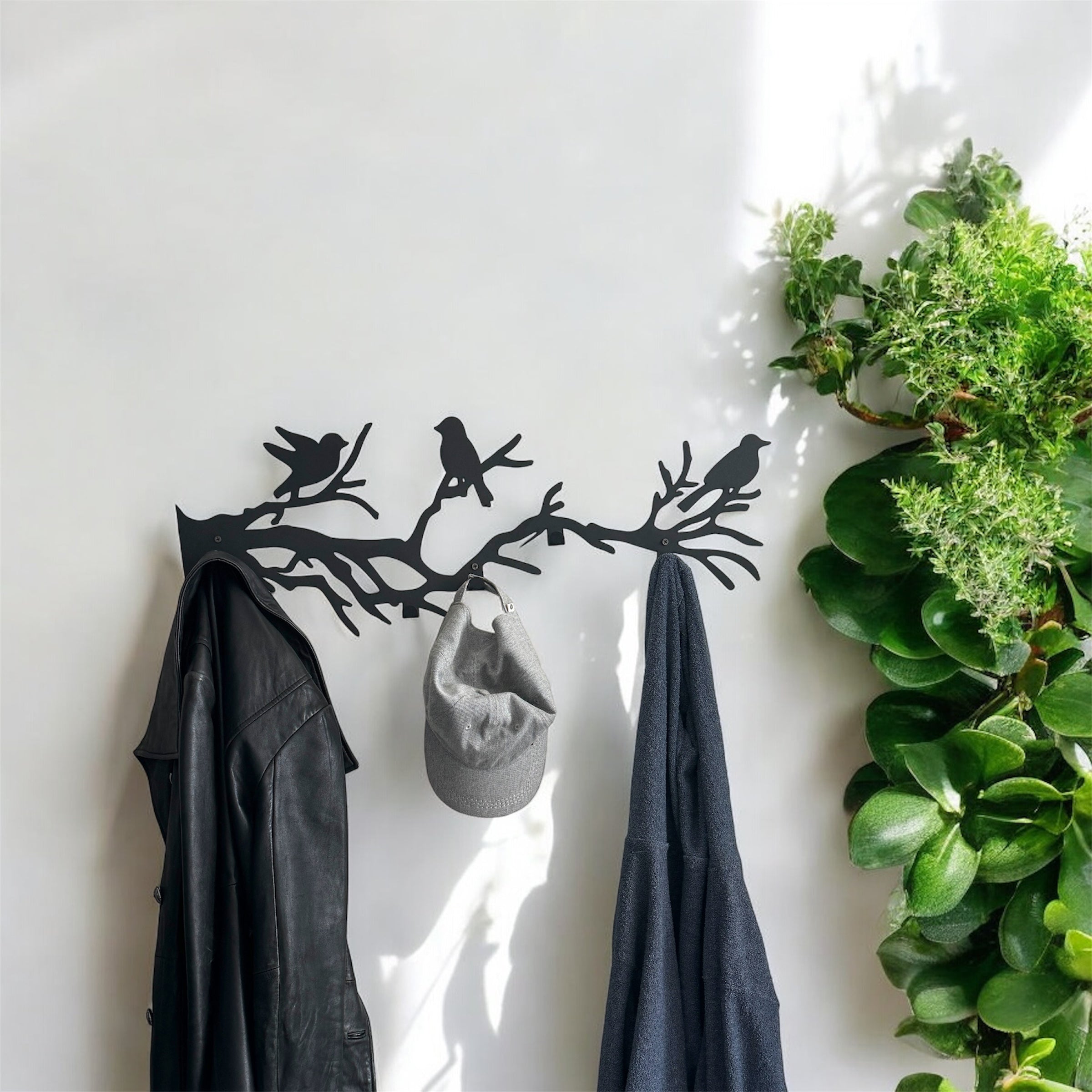 Birds on Tree Branch Coat Rack