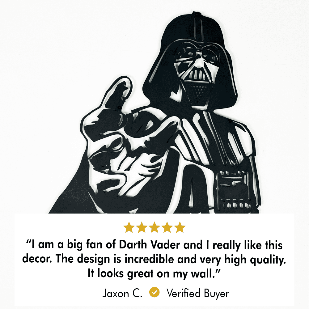 Darth Wader Metal Wall Art