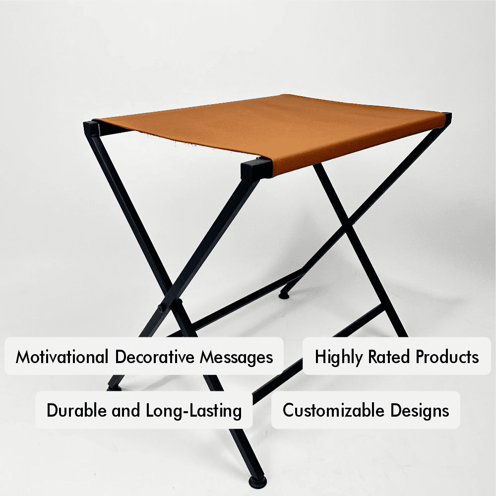 Foldable Metal Suitcase Rack with Full Genuie Leather