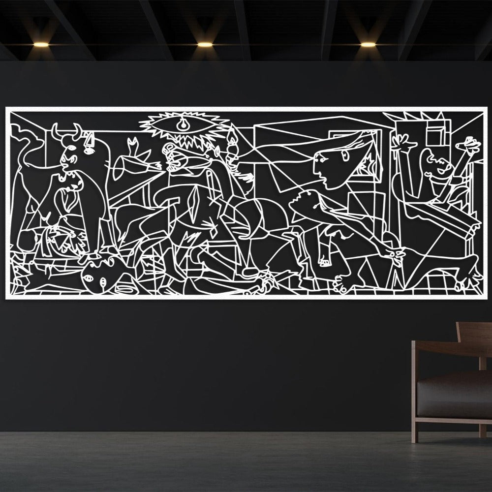 GUERNICA Pablo picasso MetalWall Art White