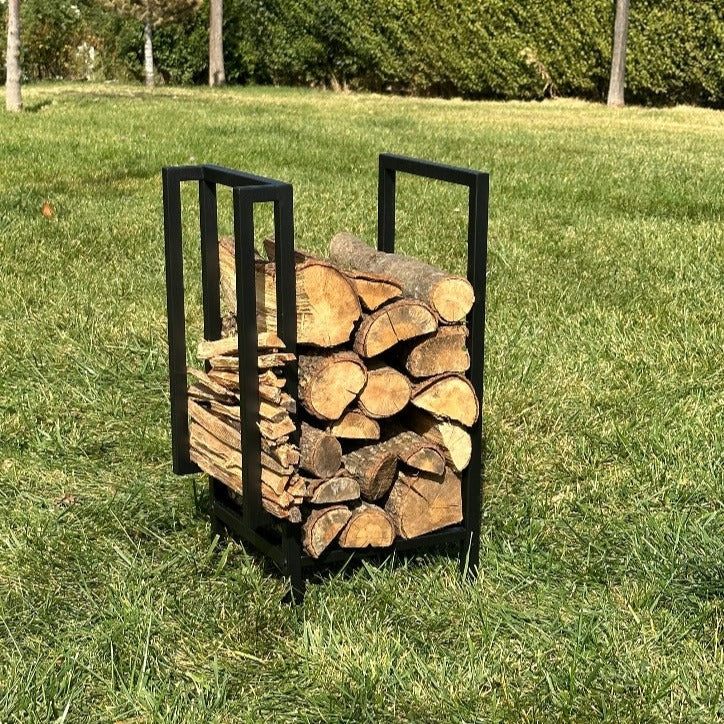 Modern-Metal-Firewood-And-Kindling-Storage Firewood Rack