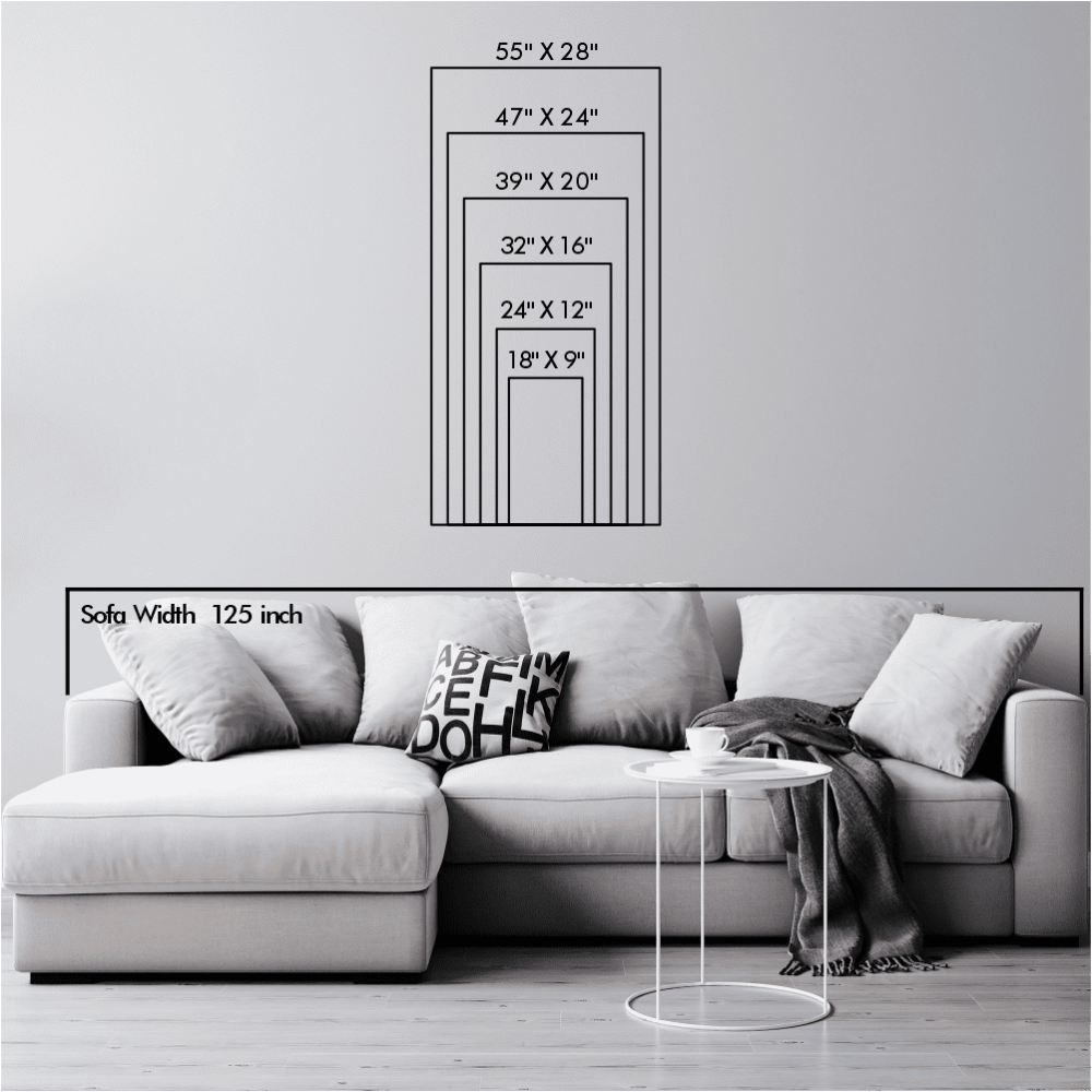 Vertical size chart showing product dimensions: 24 inches tall by 12 wide