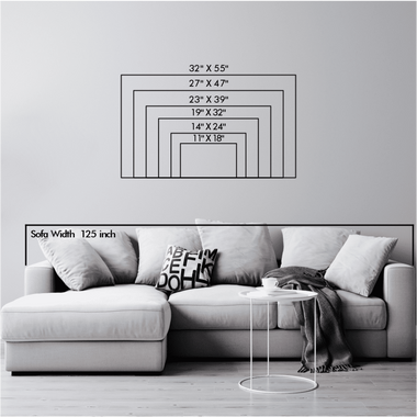 Landscape size chart showing product dimensions: 24 inches wide by 14 tall