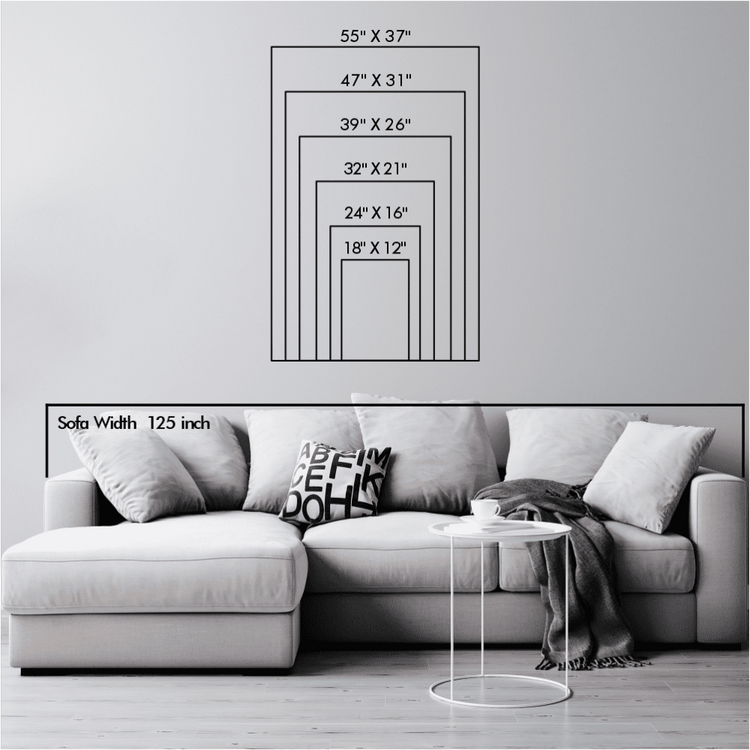 Vertical size chart showing product dimensions: 24 inches tall by 16 wide