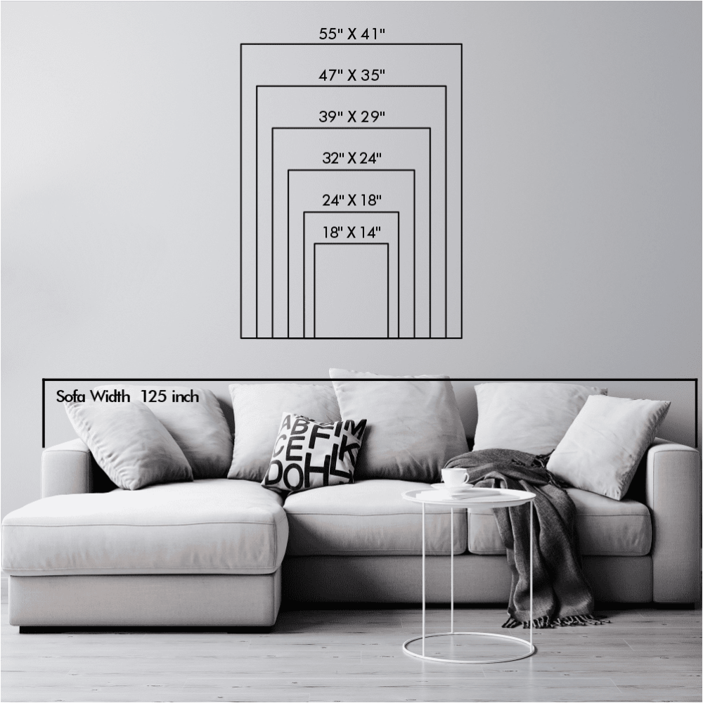 Vertical size chart showing product dimensions: 24 inches tall by 18 wide