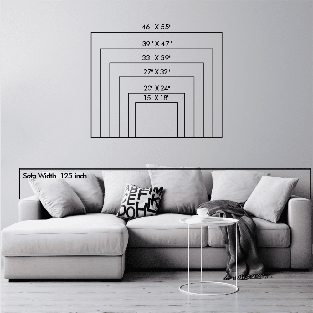 Landscape size chart showing product dimensions: 24 inches wide by 20 tall