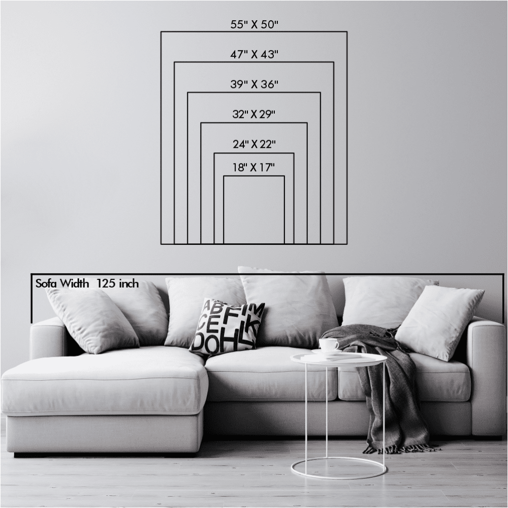 Vertical size chart showing product dimensions: 24 inches tall by 22 wide