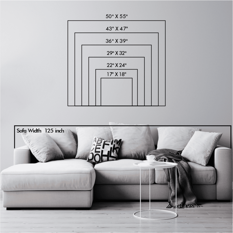 Size chart showing product dimensions: 24 inches wide by 22 tall