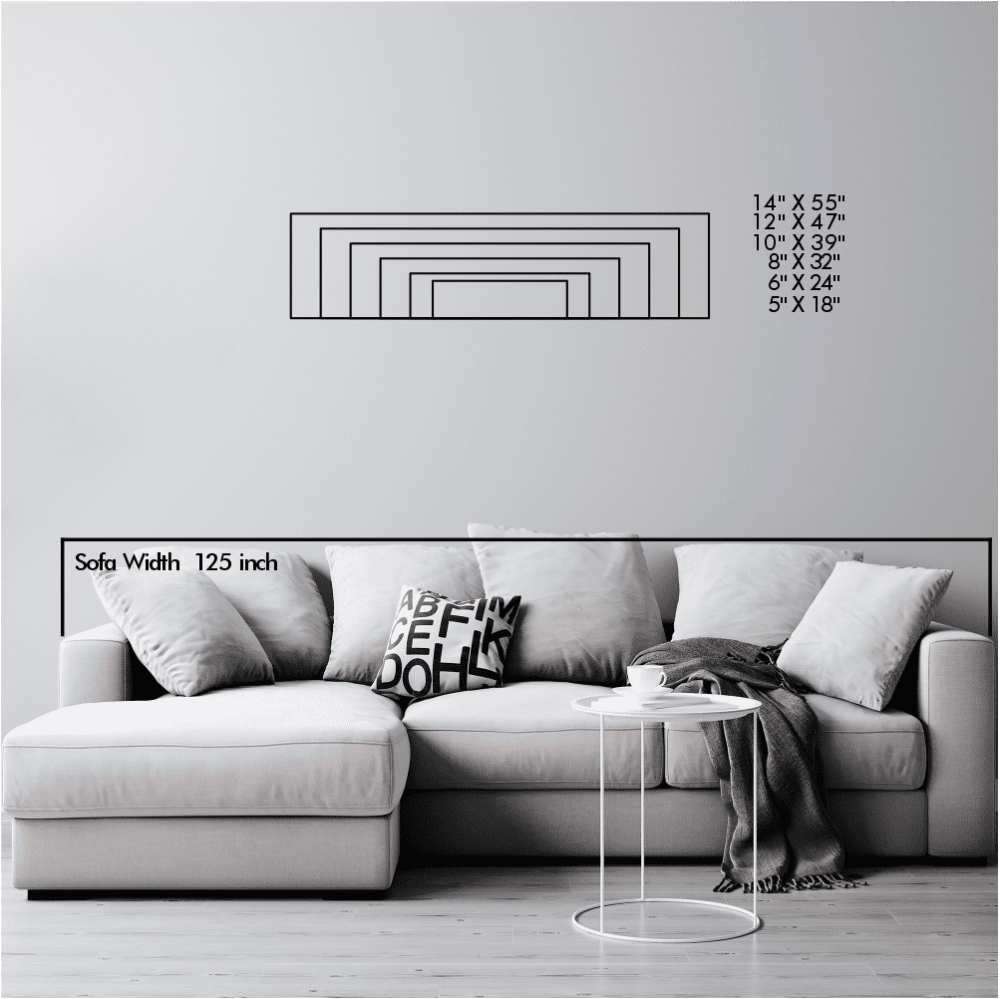 Landscape size chart showing product dimensions: 24.6 inches in width