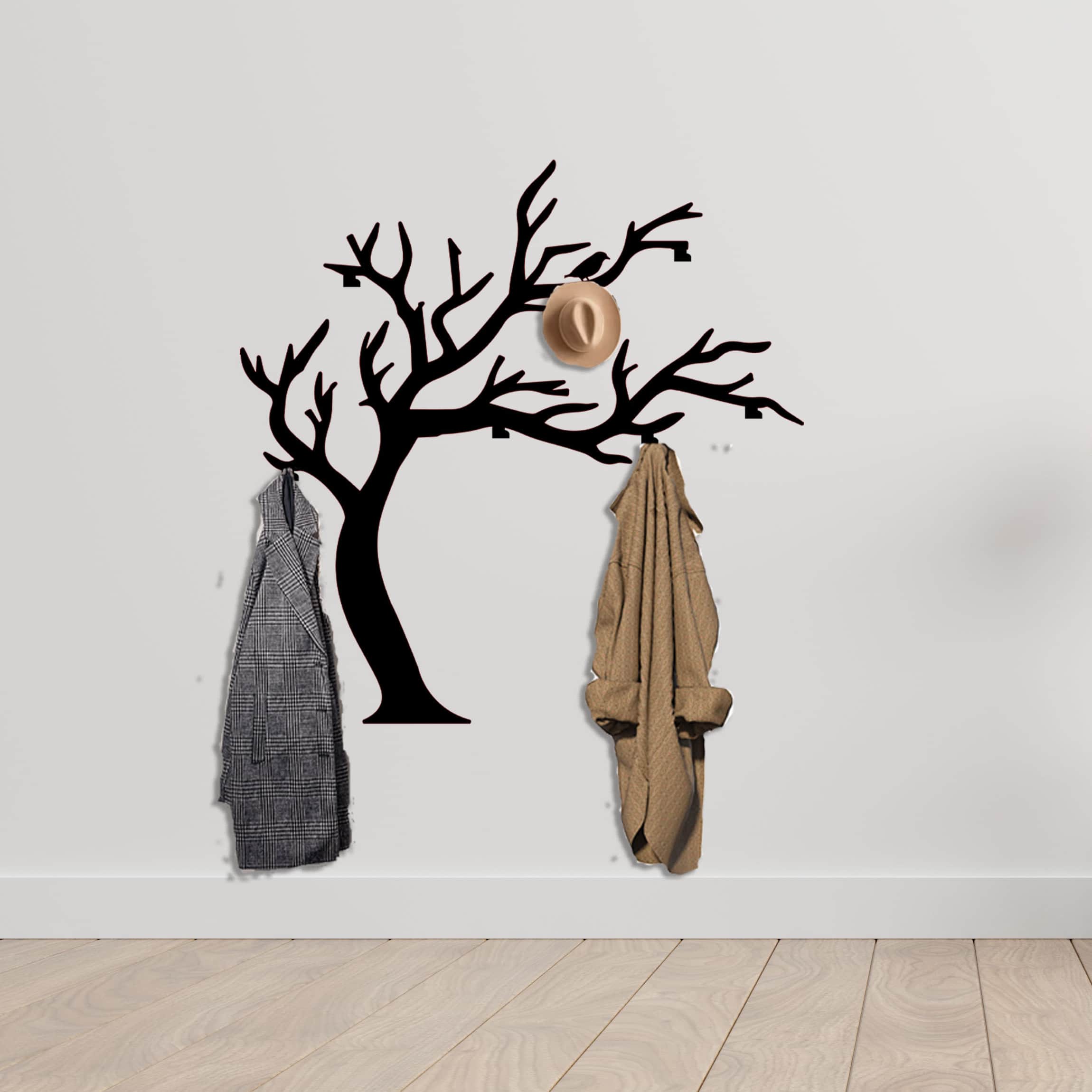 Tree Branch Shaped Coat Rack Minimalist Design