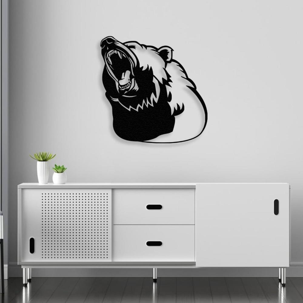 bear silhouette metal wall art 2