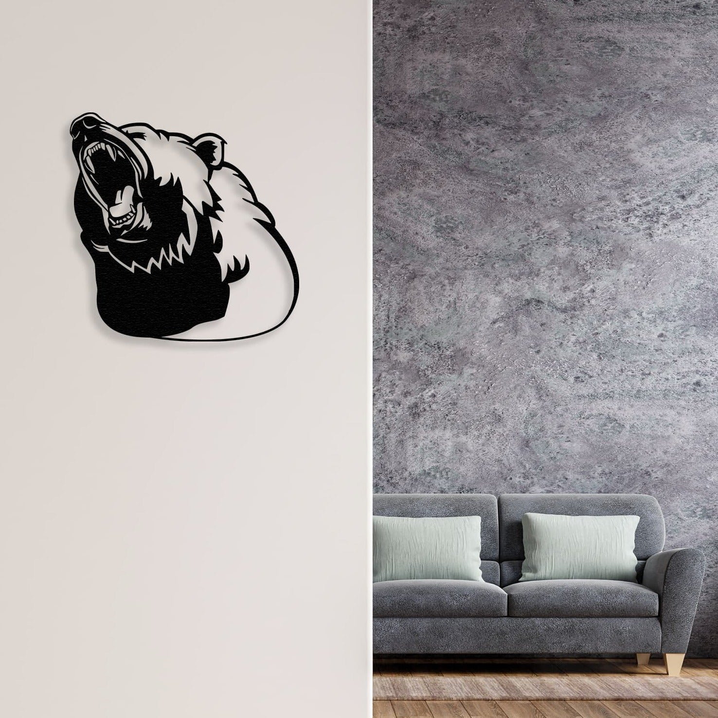 bear silhouette metal wall art 5