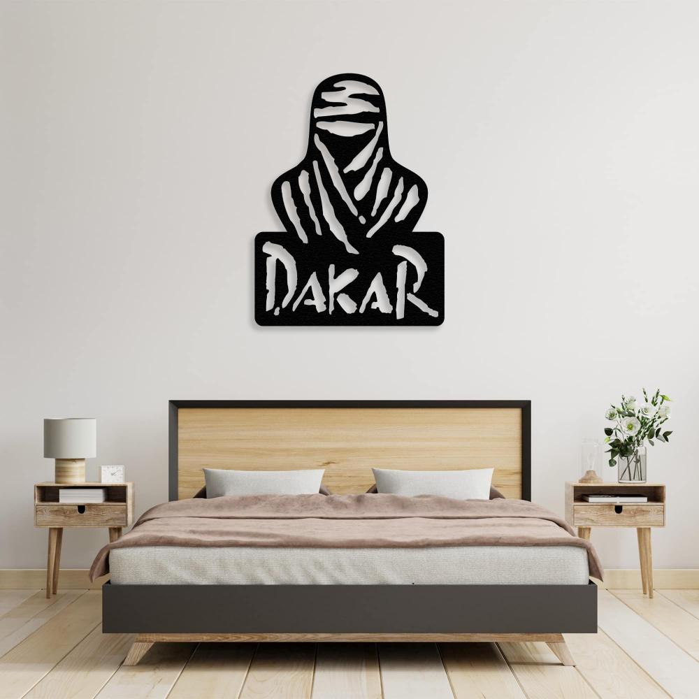 dakar rally metal wall art on the bad