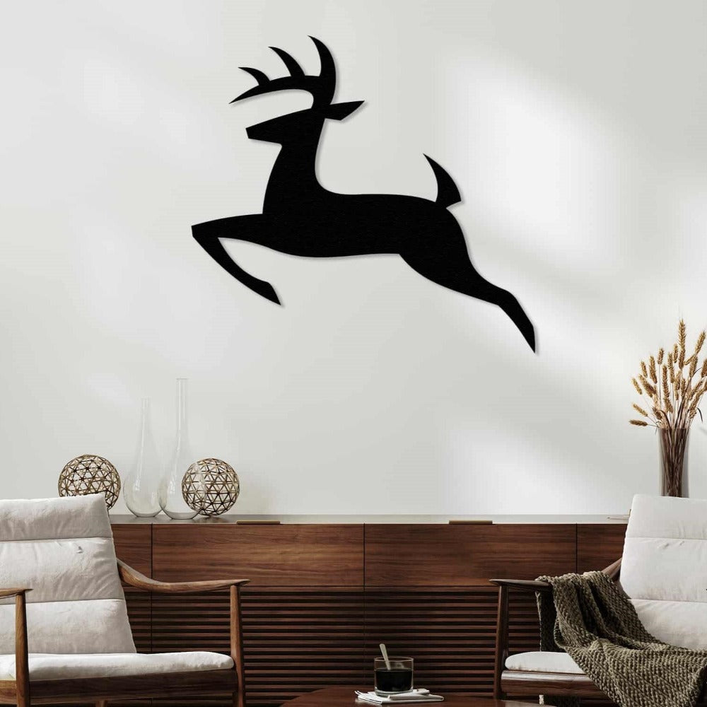 deer siliuet metal wall decor living room