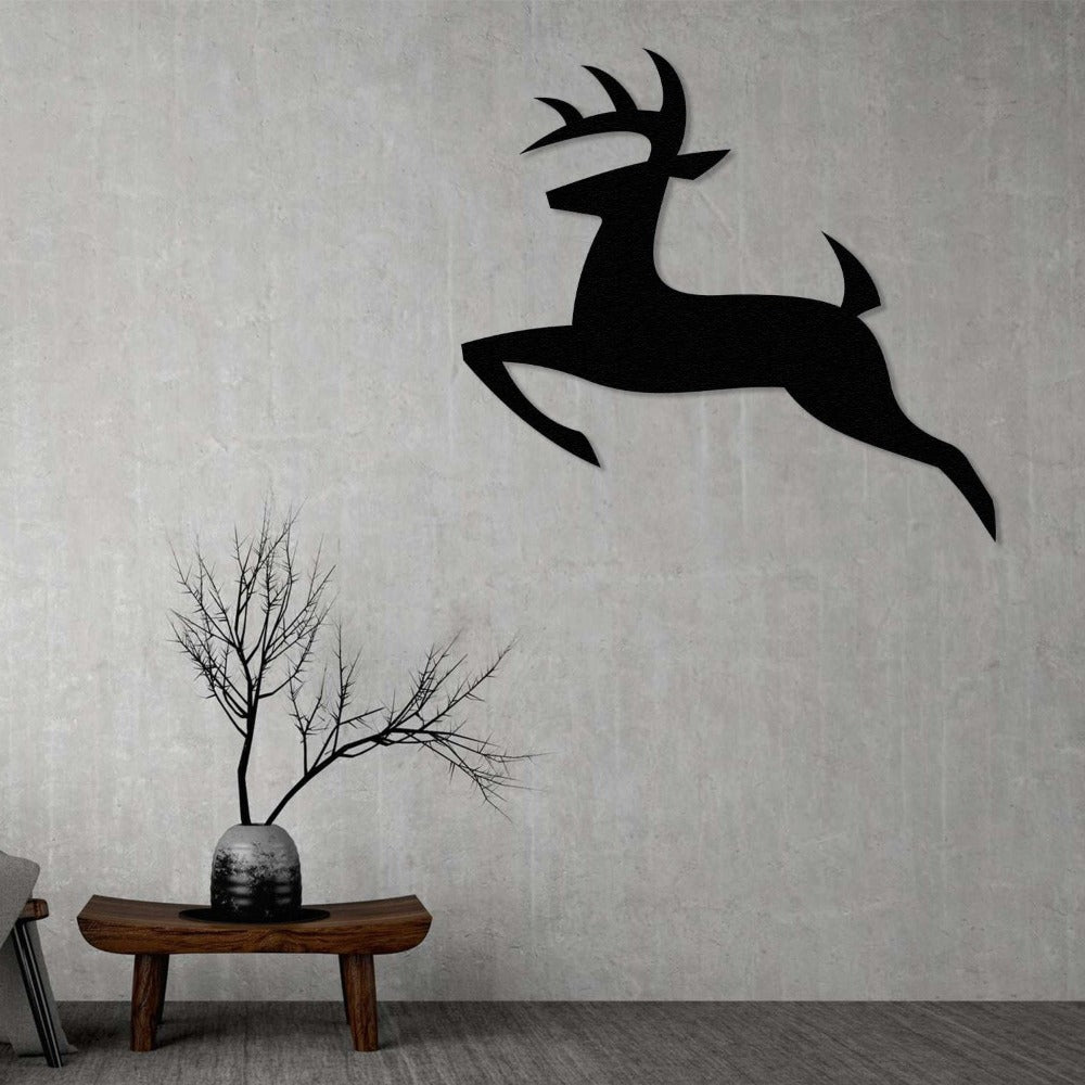 deer siliuet metal wall decor