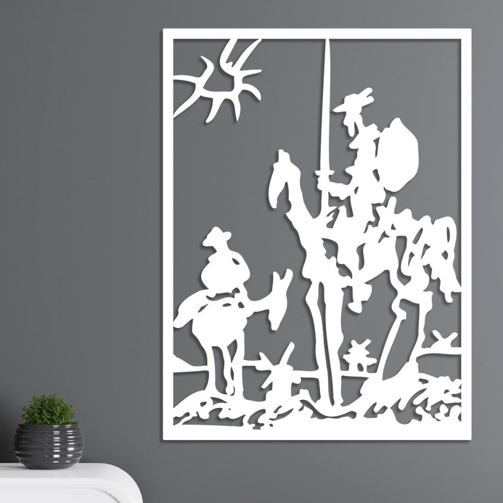 don quixote wall art white