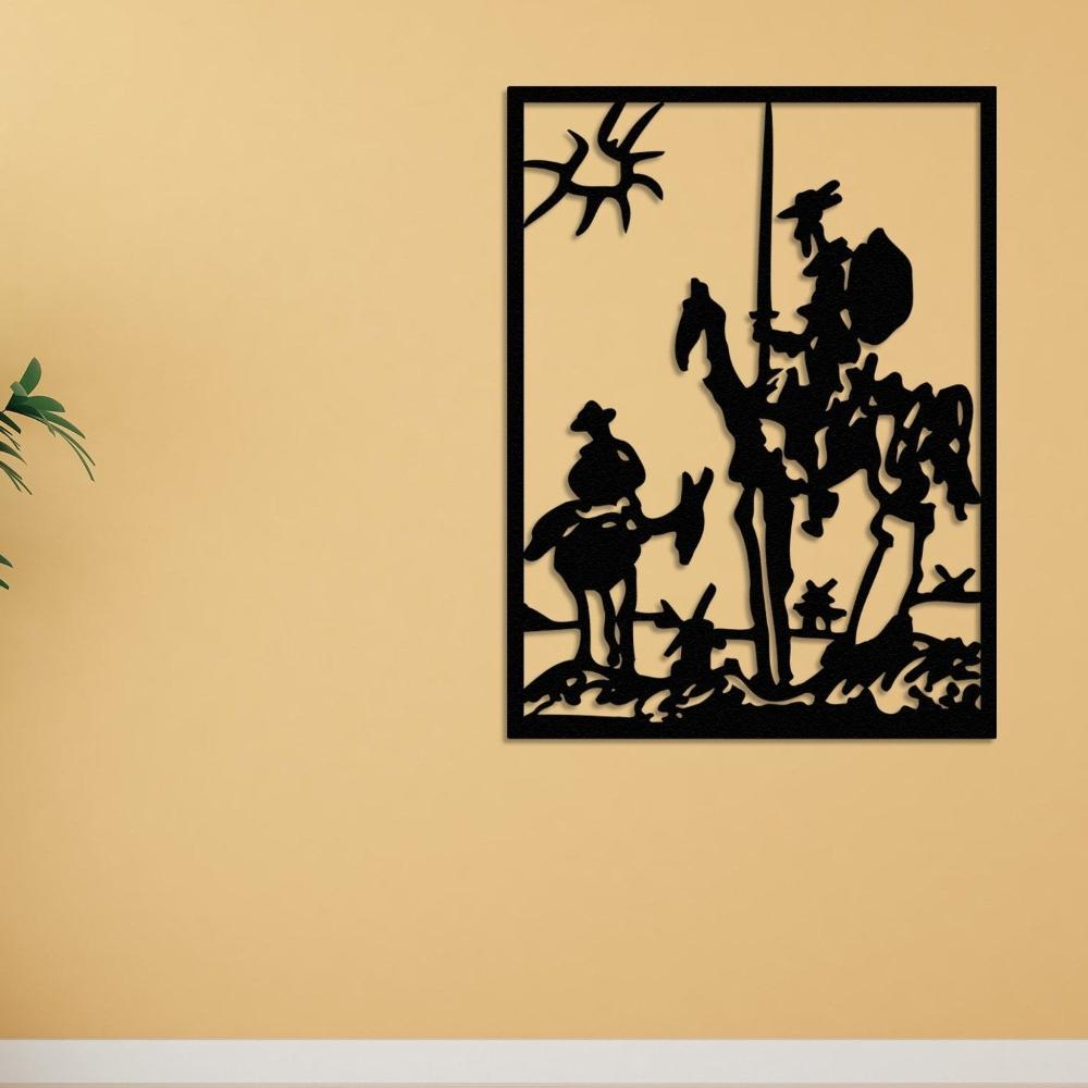 don quixote wall art with flower