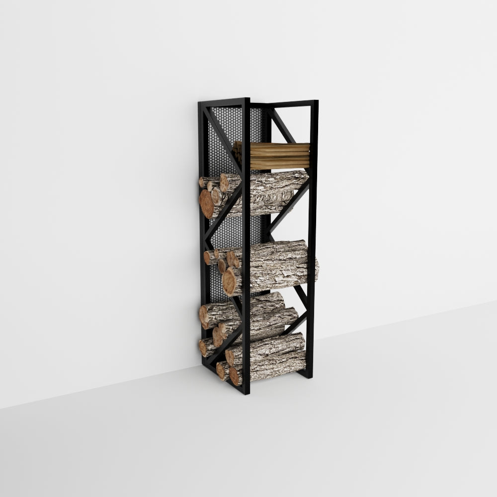 Elegant Metal Wood Storage