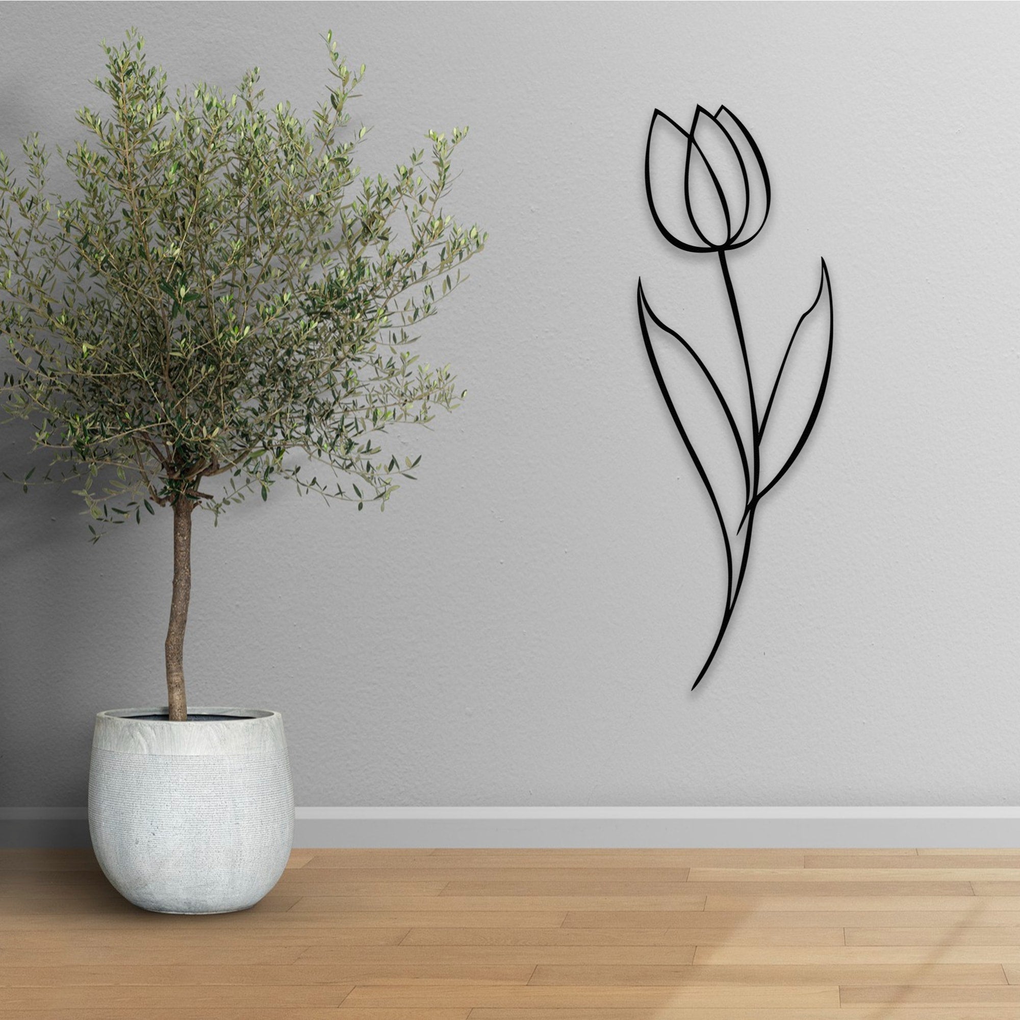 floral decor for metal wall art tulip