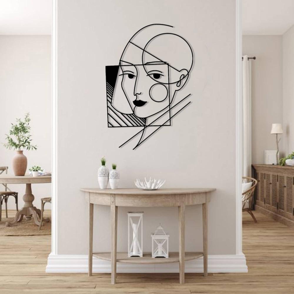 geometric lady wall art Circle Lady