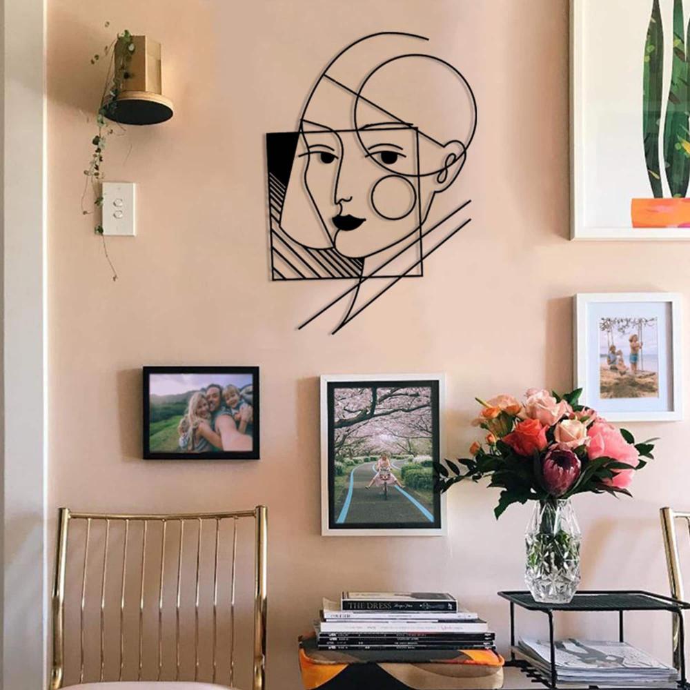 geometric lady wall art  Modern Girl