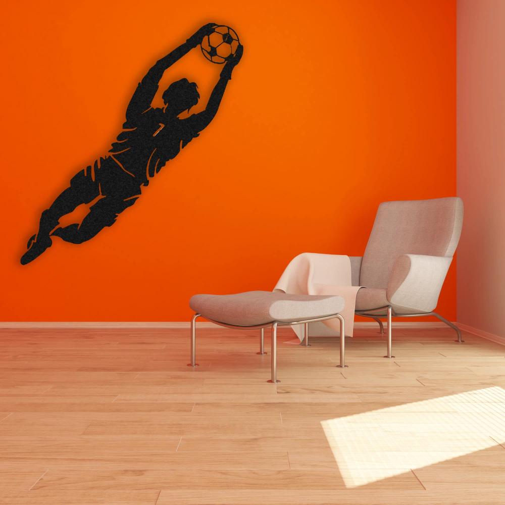 goalkeeper jumping metal wall art Sport Gift