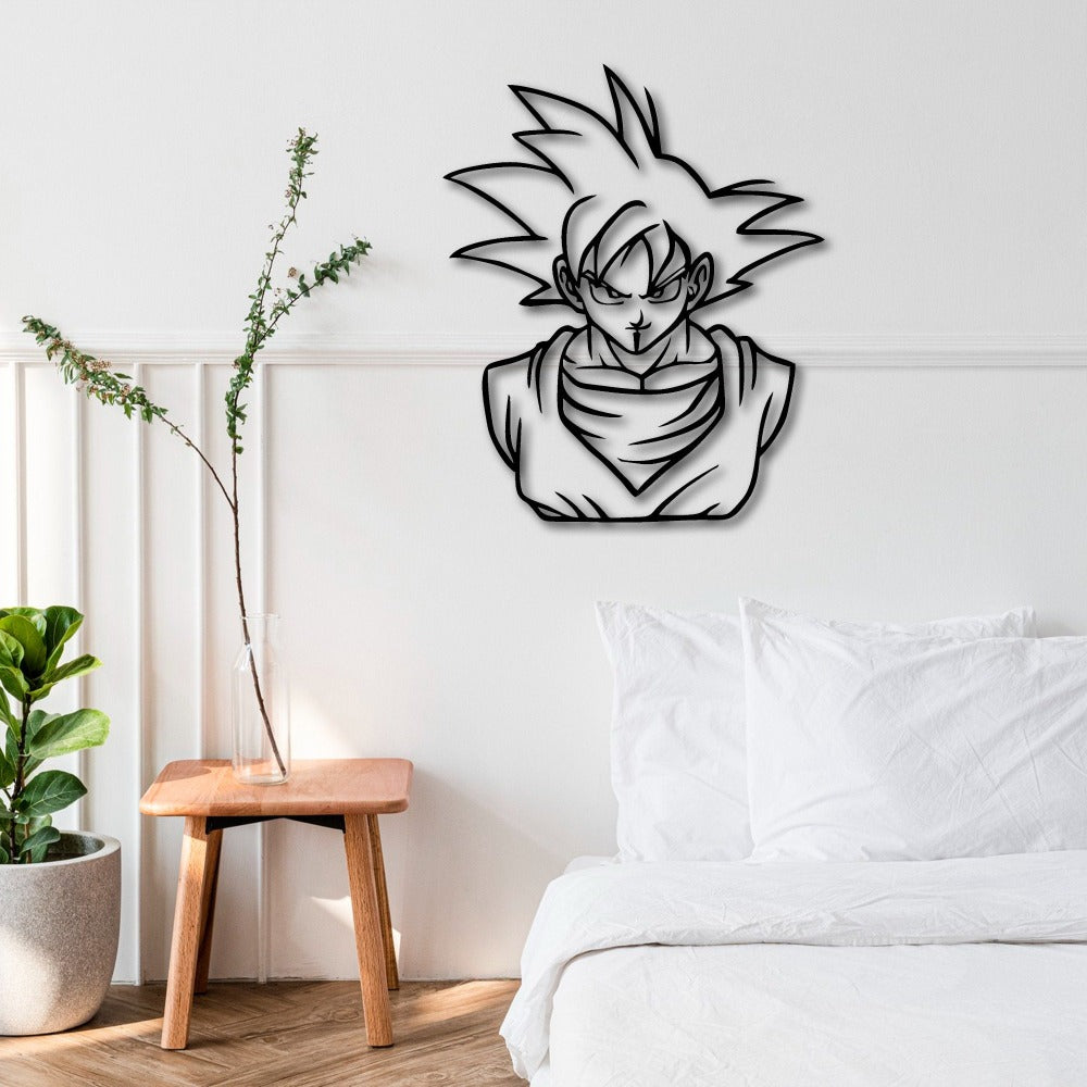 gohan metal wall art with bedroom