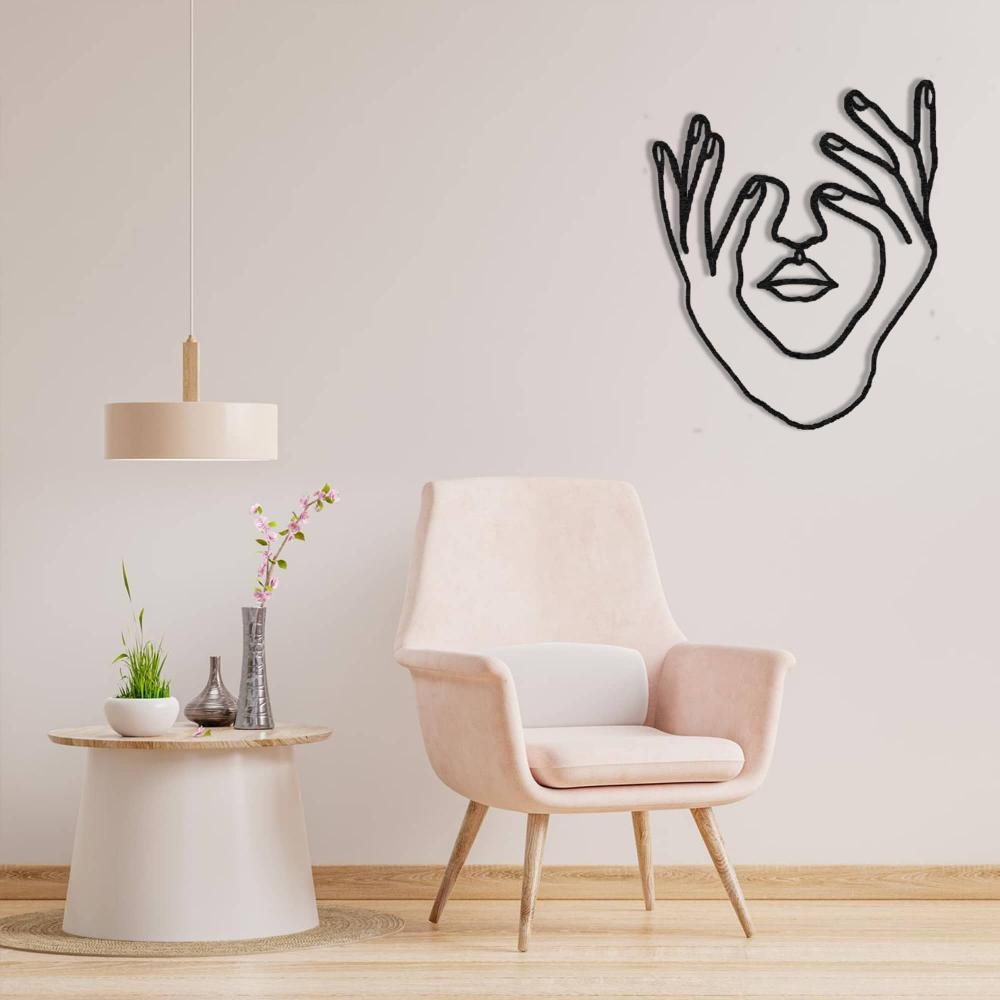 hands and face woman metal wall decor 2