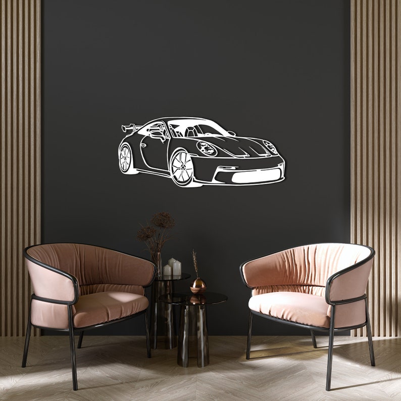 Metal Porsche 911 GT3 Wall Art