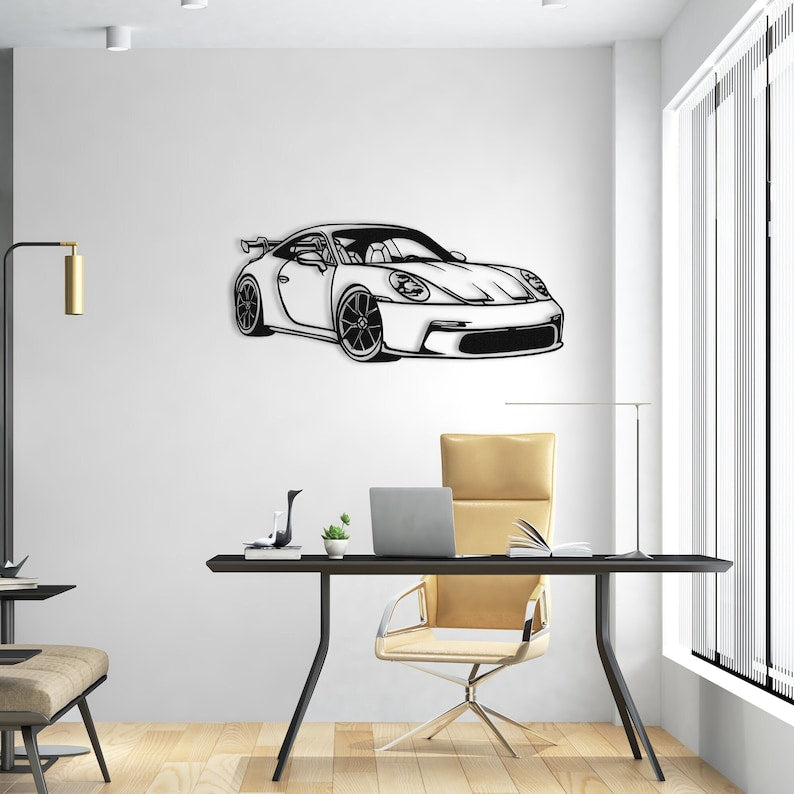 Metal Porsche 911 GT3 Wall Art