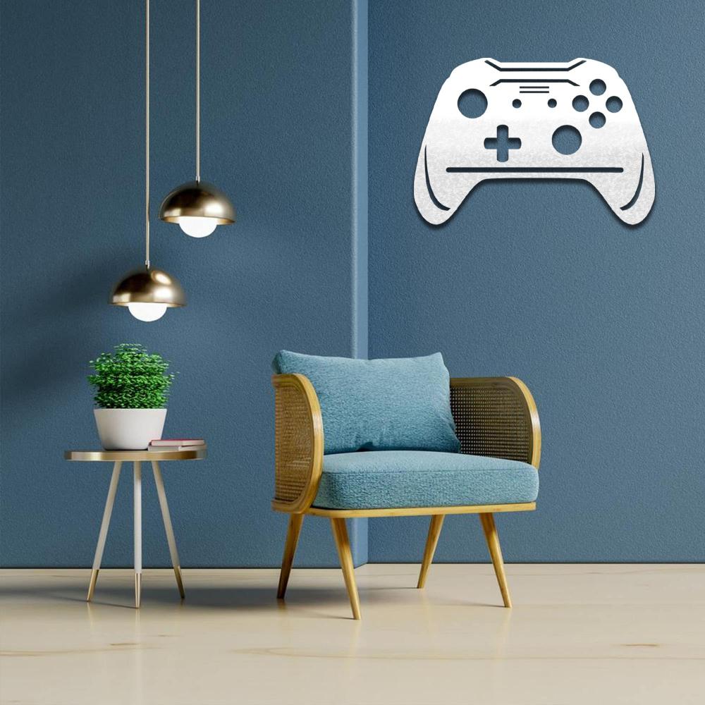 joy stick for gamer teenagers wall art white