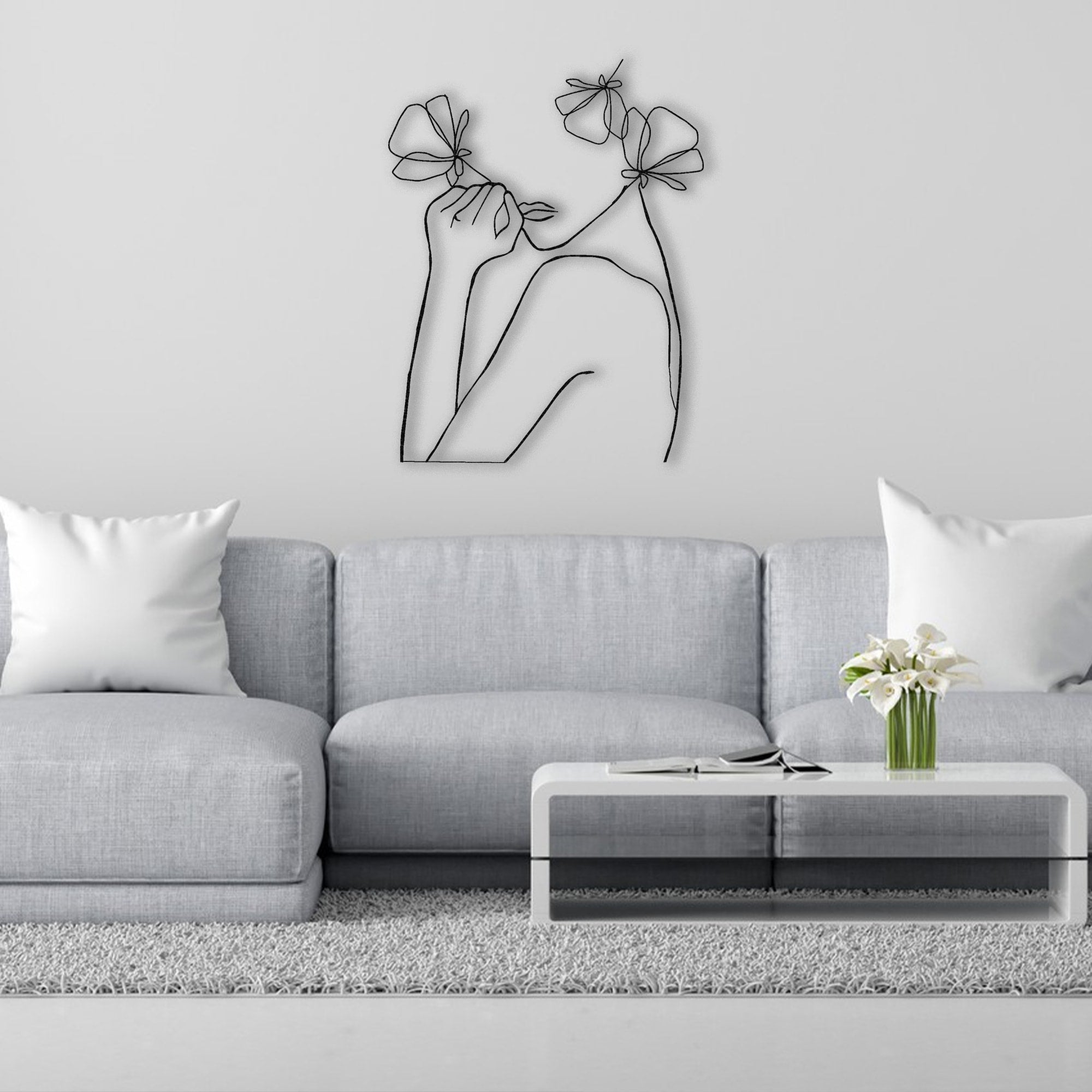 ladies are flowers metal wallart