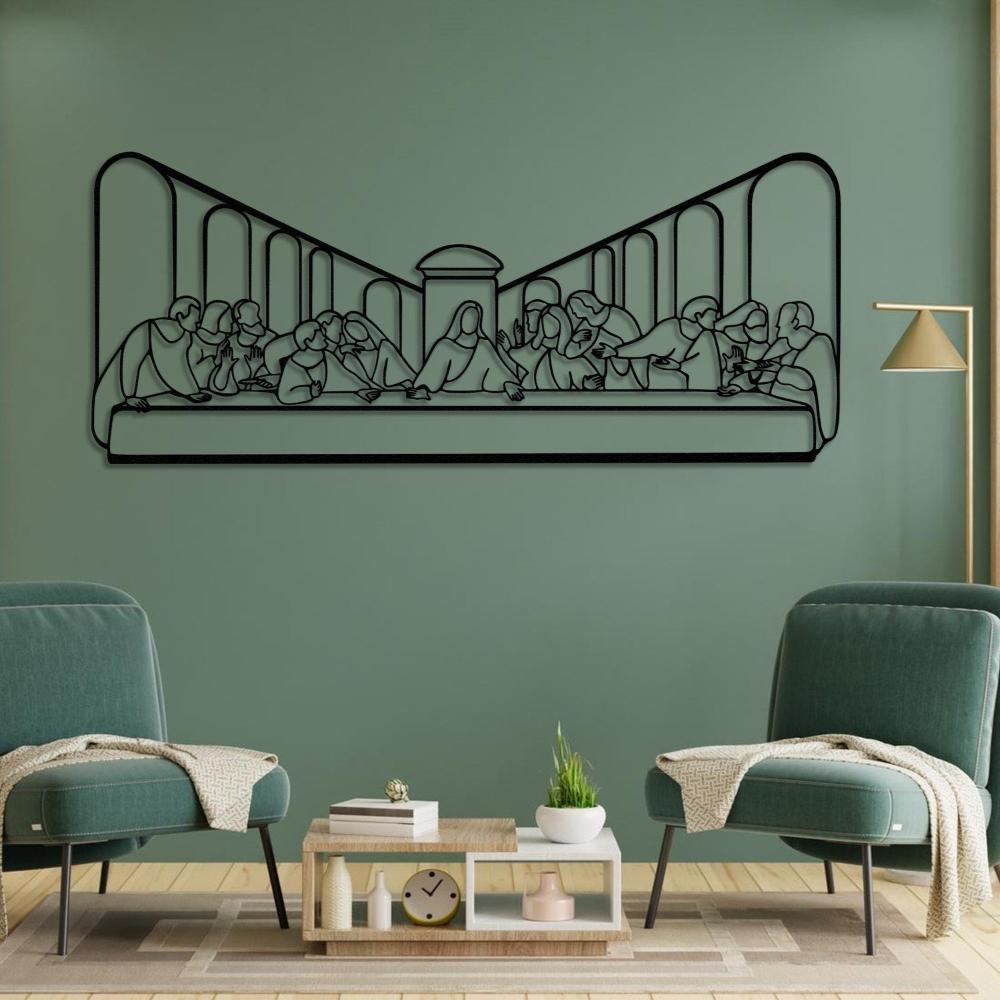 last supper wall art green wall