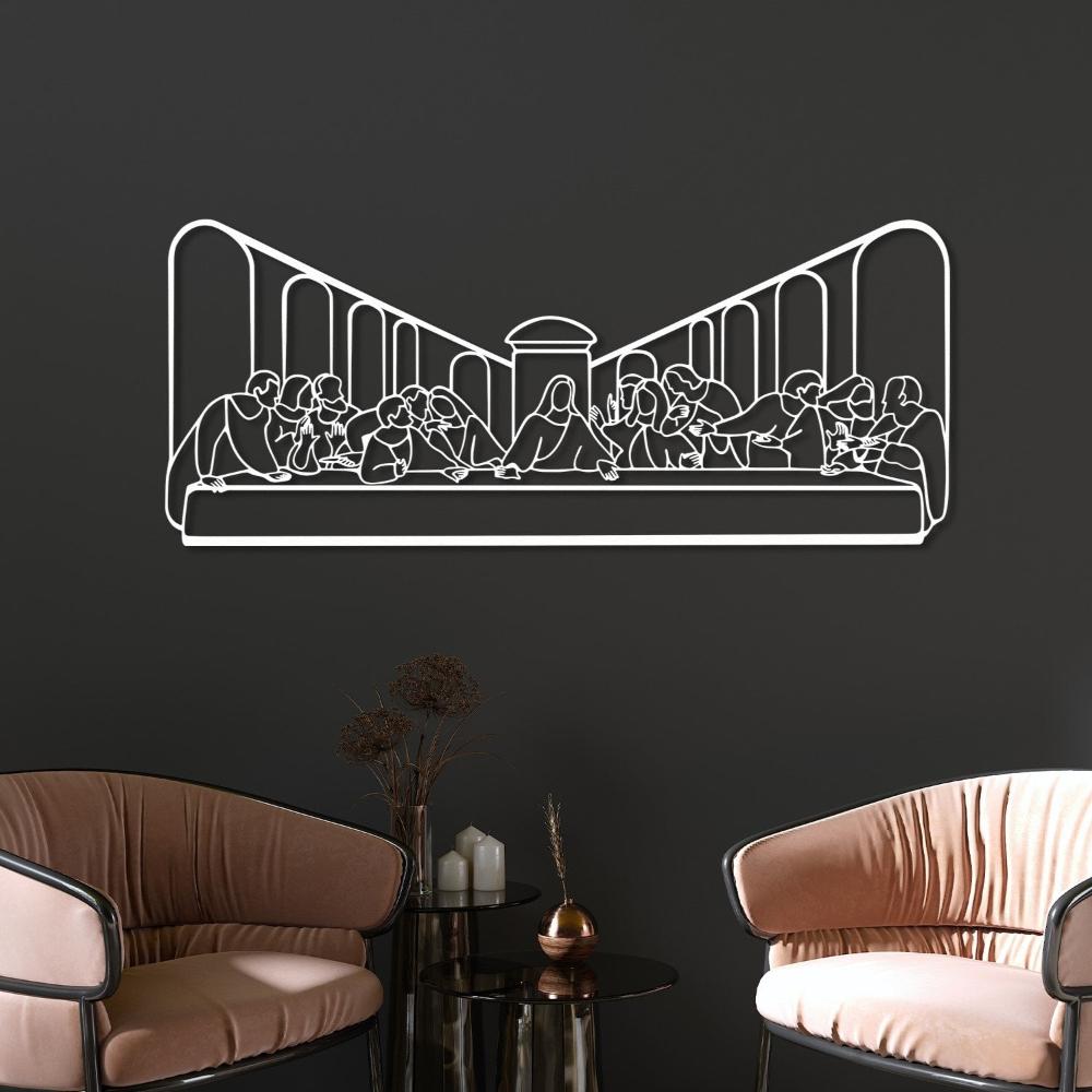 last supper wall art white