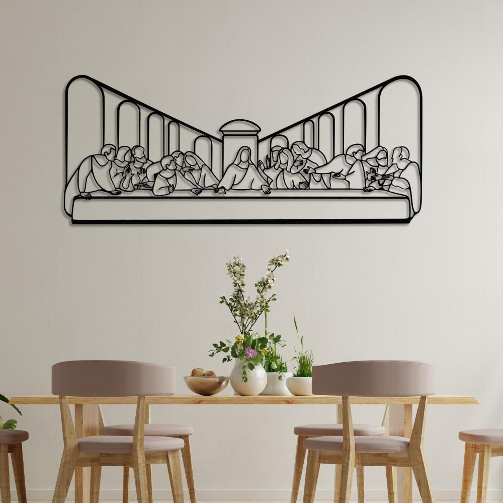 last supper wall art with table