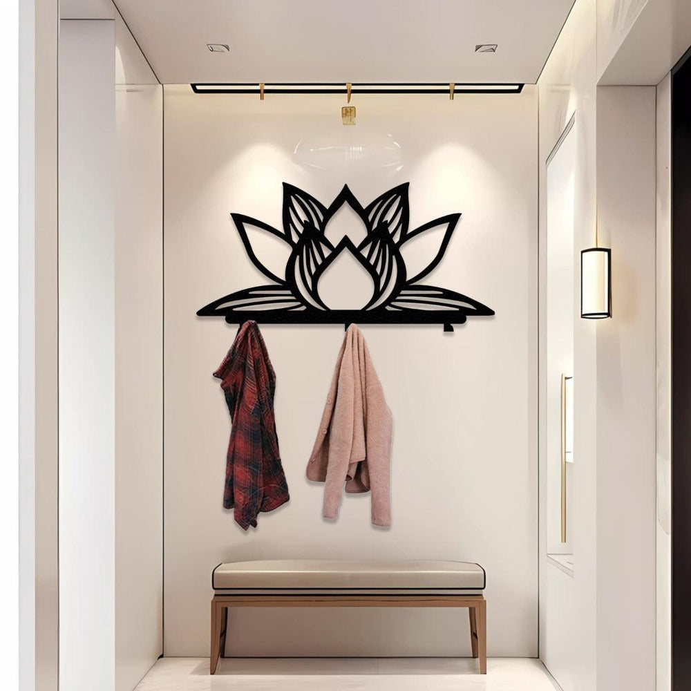 Lotus Flower Metal Hanger - Coat Rack - Vita Home