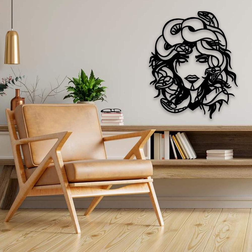 medusa metal wall art zeus