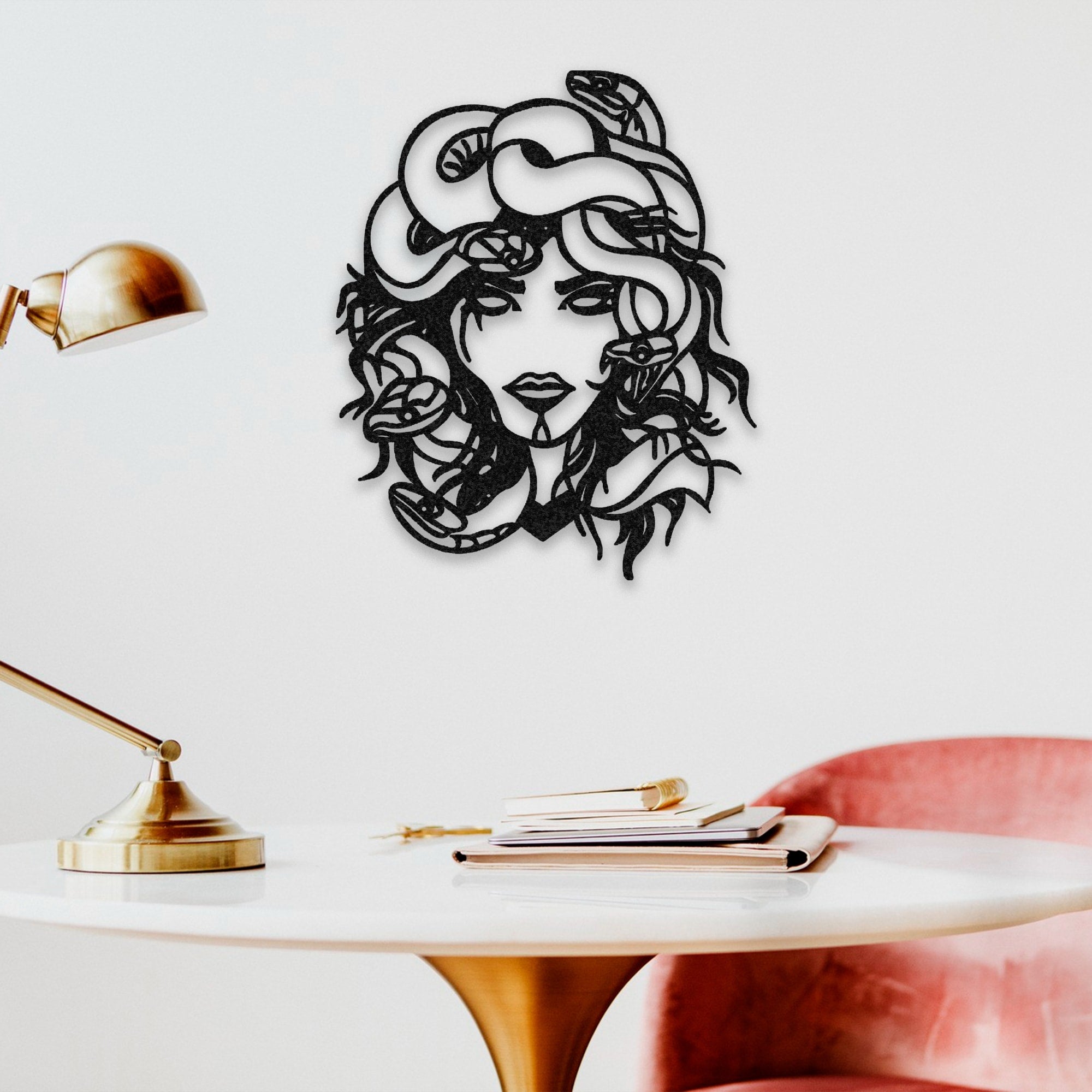 medusa metal wall art