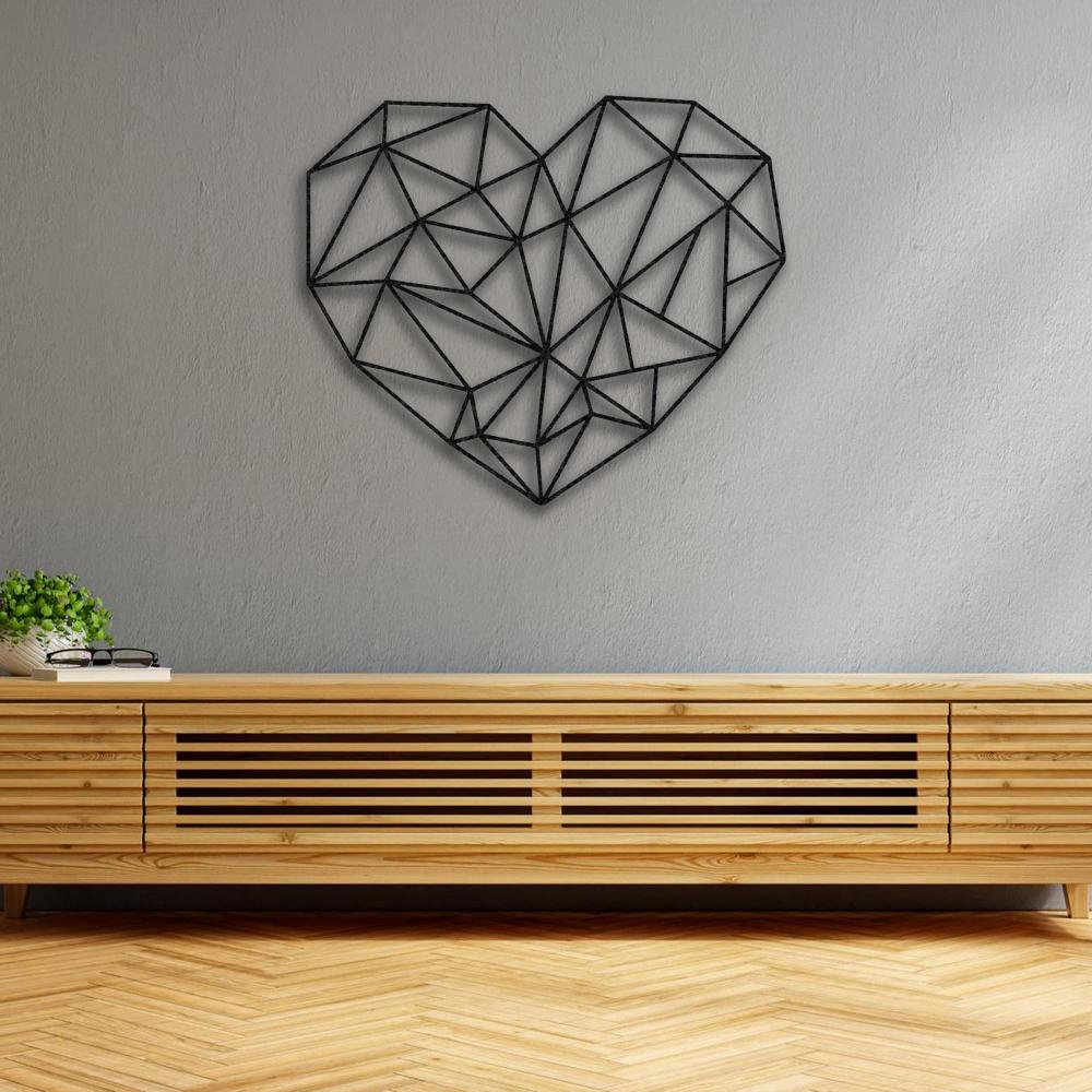 metal geometric heart wall art Heart