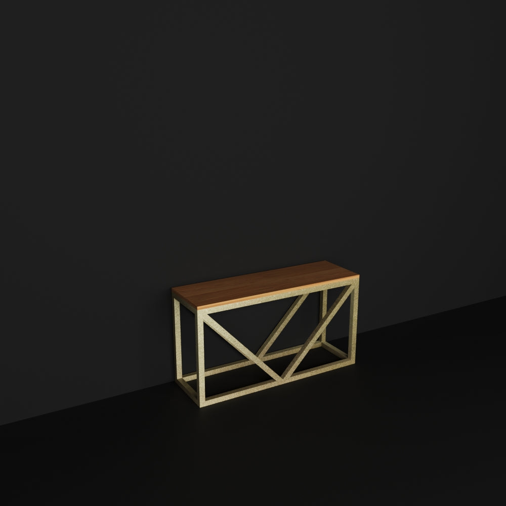 metal log holder with bench gold