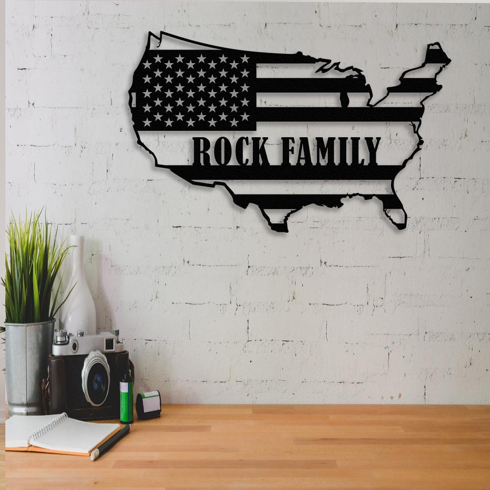 metal usa custom map wall art 2