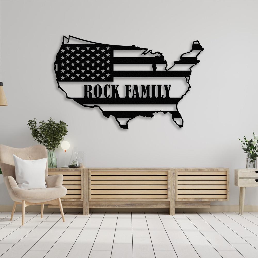 metal usa custom map wall art 4