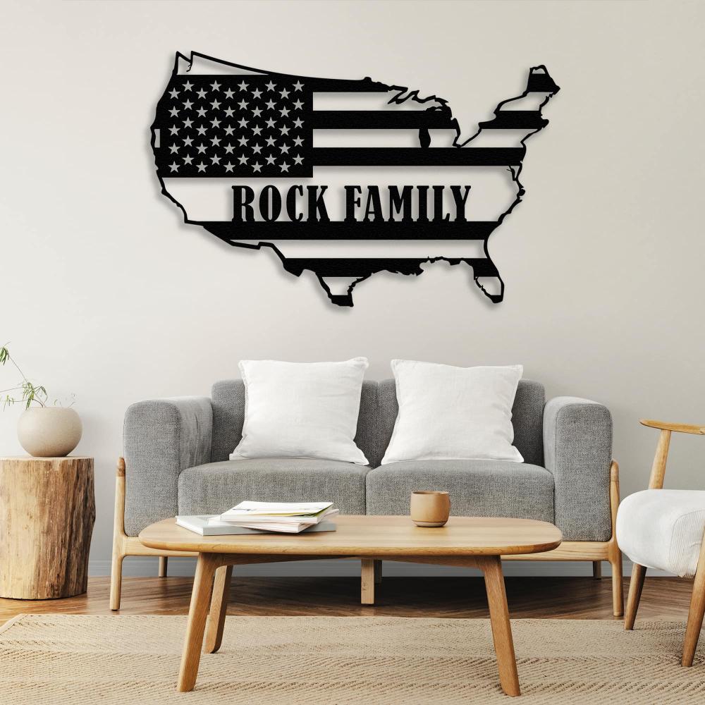 metal usa custom map wall art worldmap 