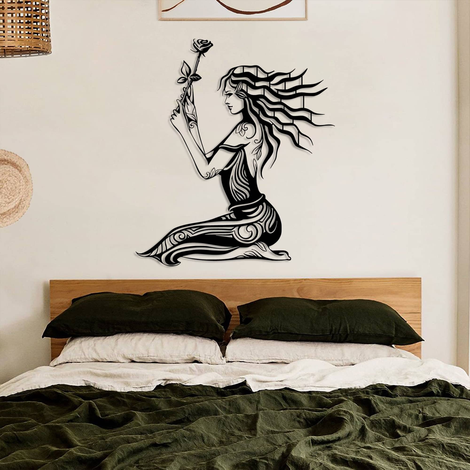 metal women wall decor 3